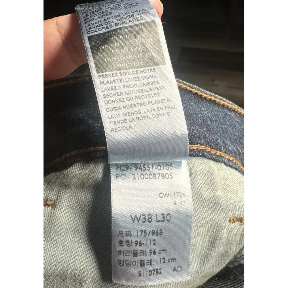 Levi Strauss Signature Mens Athletic Fit Jeans Stretch Denim Blue 38x30 NWT